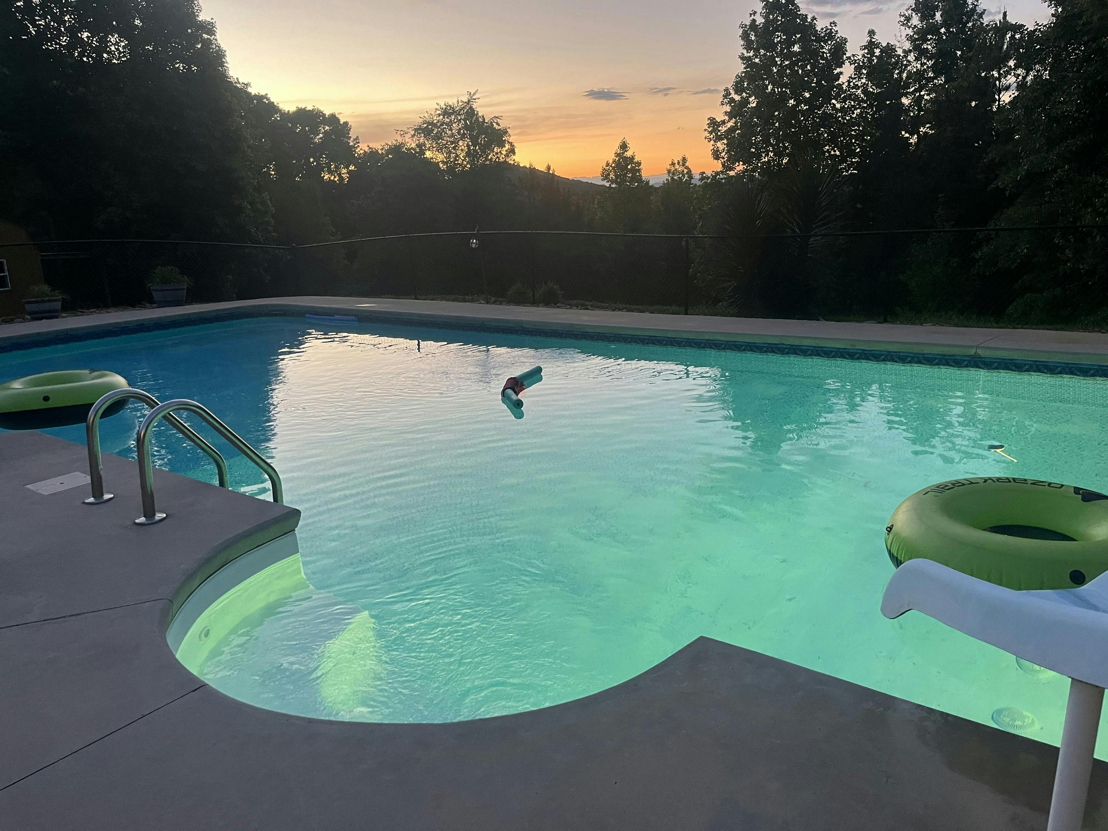 Extra Large Mountain View Pool With Slide & Diving Board