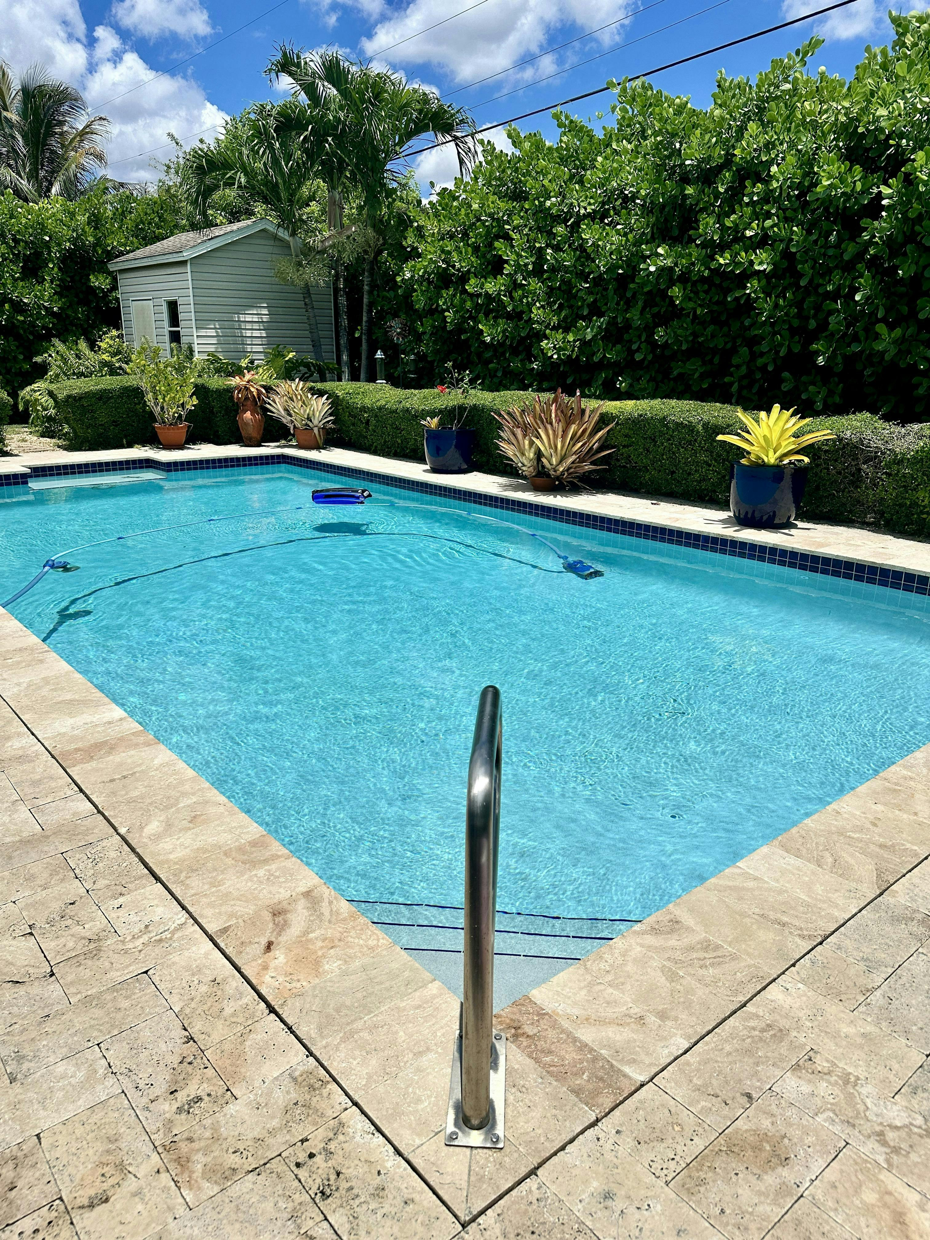 Bright Miami pool 🌞💦🌺