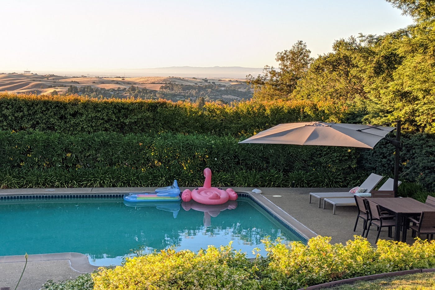 Pool with a view to rolling hills and natural beauty! .