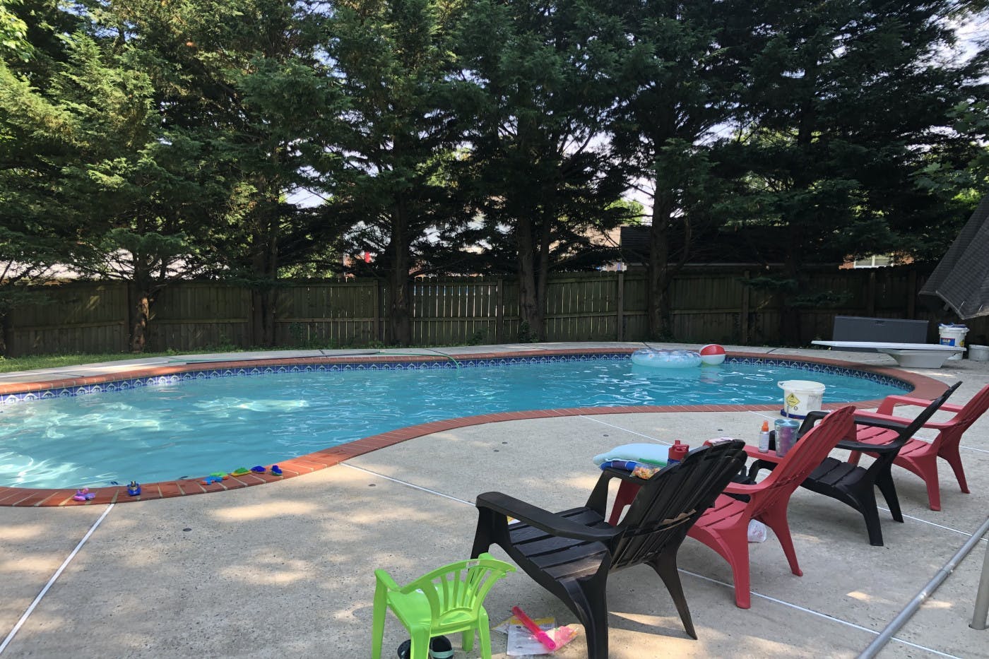 Backyard pool time