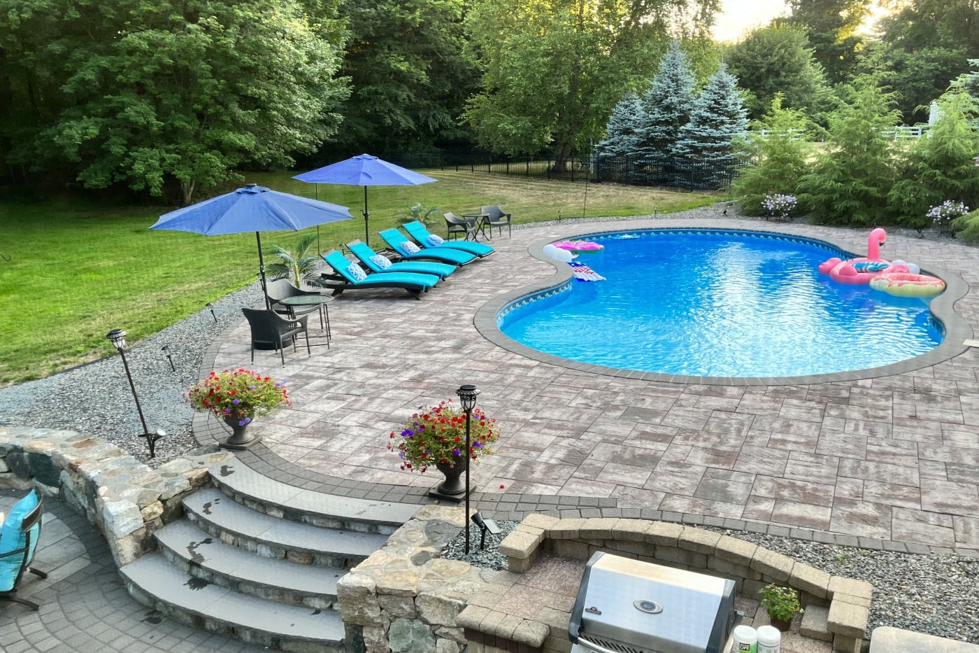 Large saltwater pool for family fun!