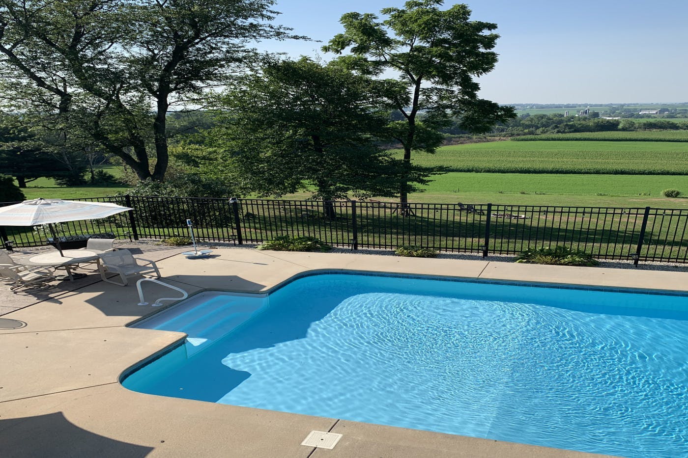 Pool with a View in rural Brownstown