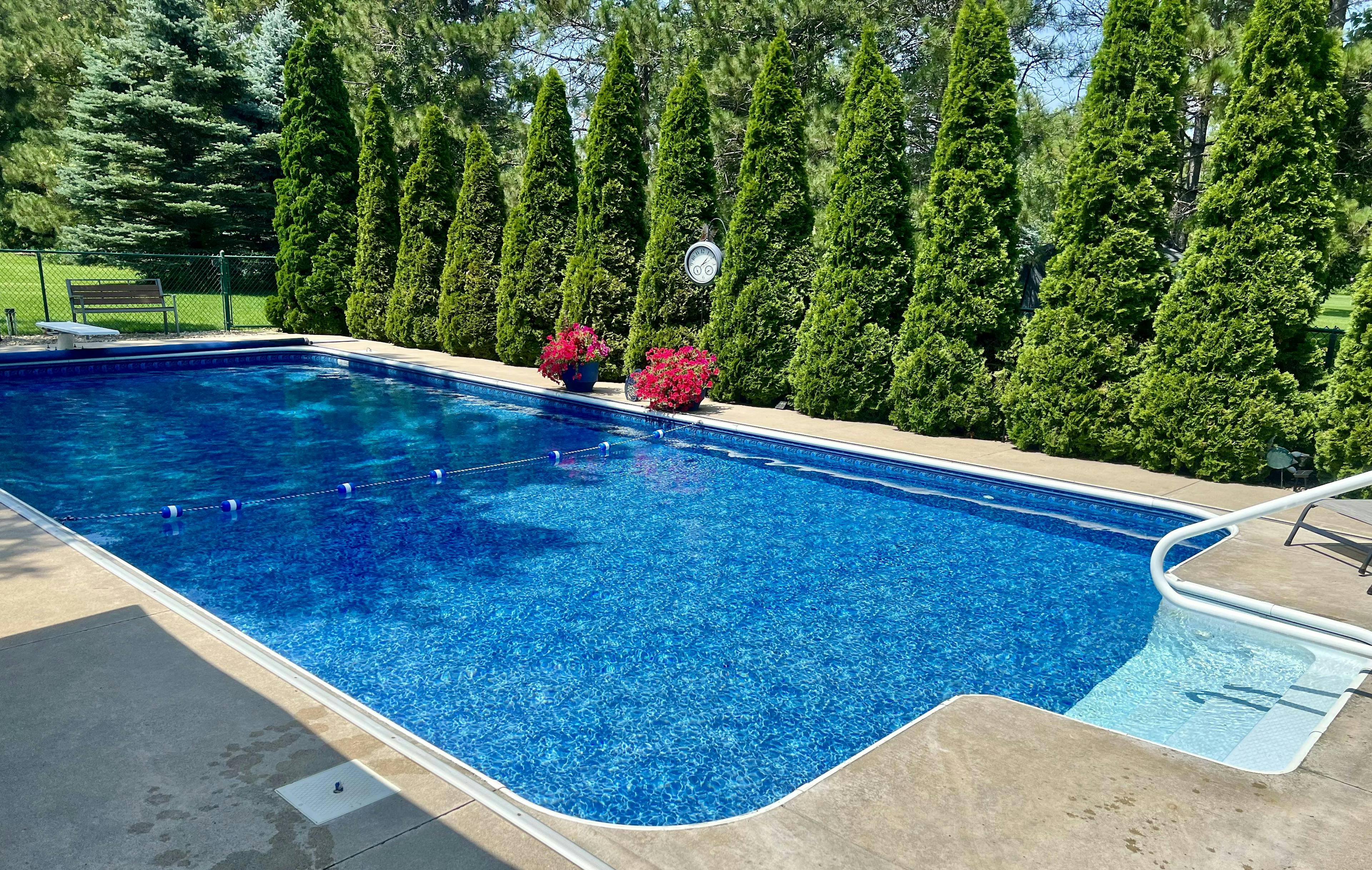 Beautiful pool with golf course view!