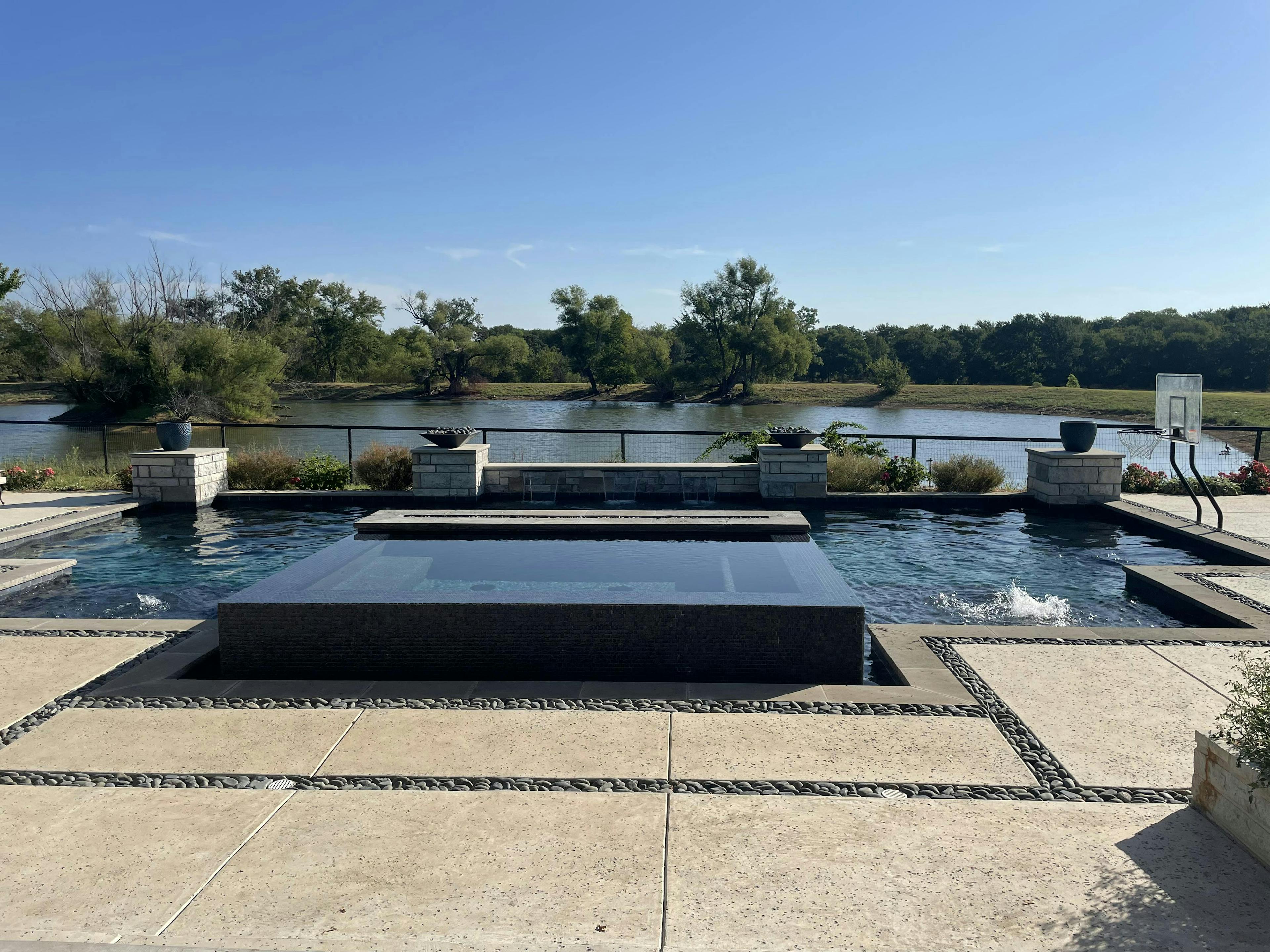Secluded pool overlooking 30 acres