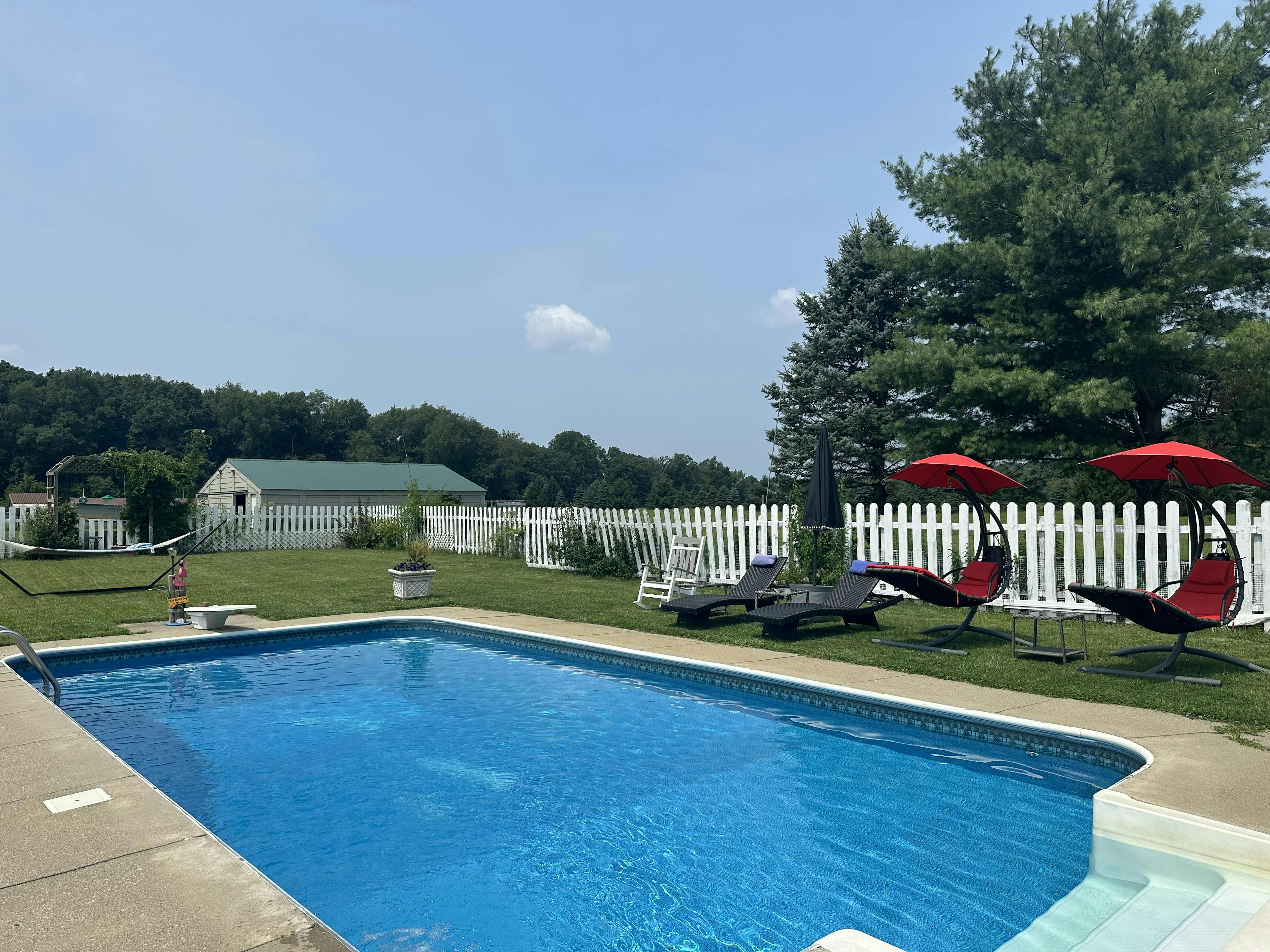Heated pool on 10 private acres